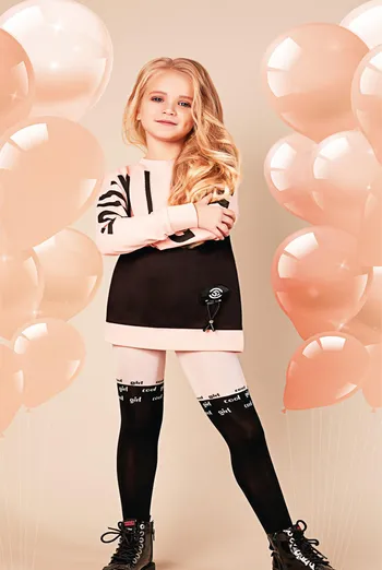 Детские колготки с имитацией ботфорт Janis 80 den model 2 Giulia (powder) Детские колготки с имитацией ботфорт Janis 80 den model 2 Giulia (powder)