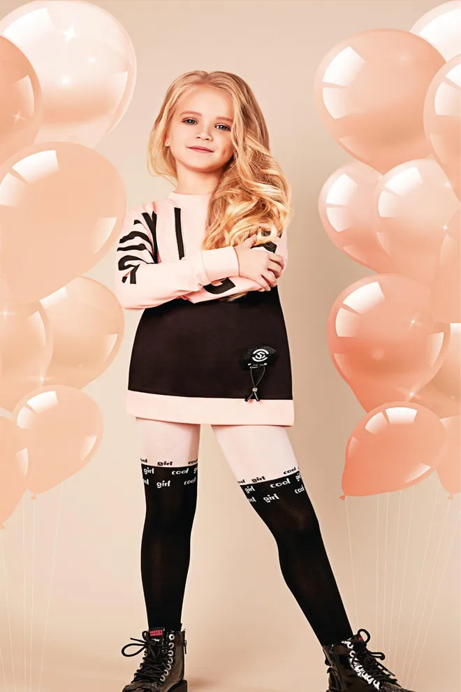 Детские колготки с имитацией ботфорт Janis 80 den model 2 Giulia (powder)