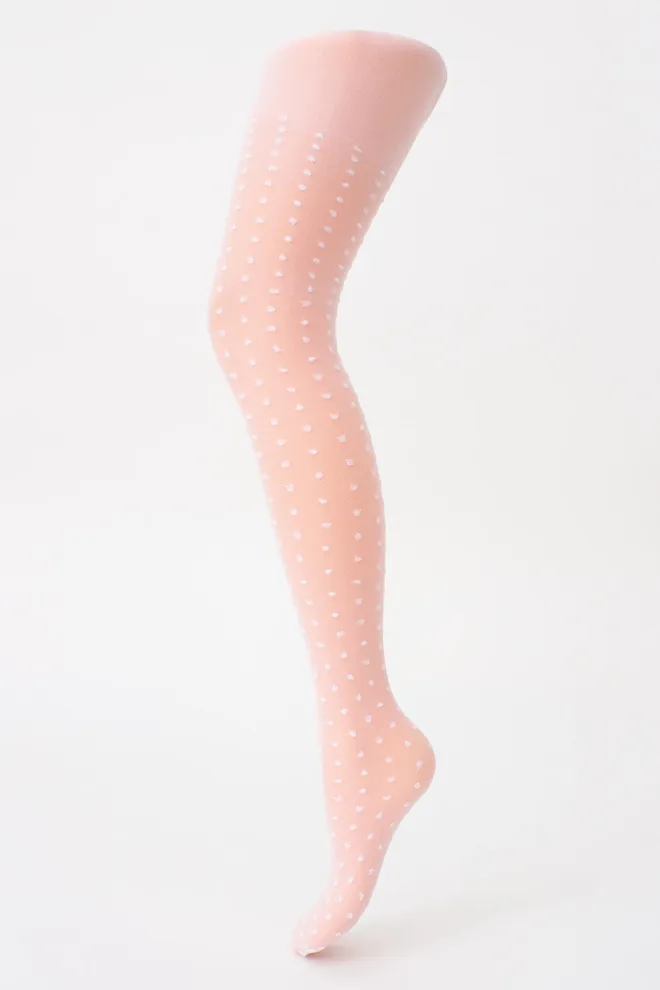 Колготки детские в горошек LOLA 20 (3) Giulia (bianco), белый