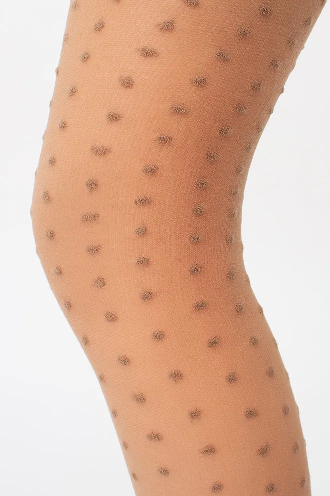 Колготки детские в горошек LOLA 20 (3) Giulia (glace), бежевый