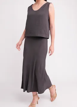 Комплект из жатого льна FLAWLESS 6801/260 Giulia (graphite), серый