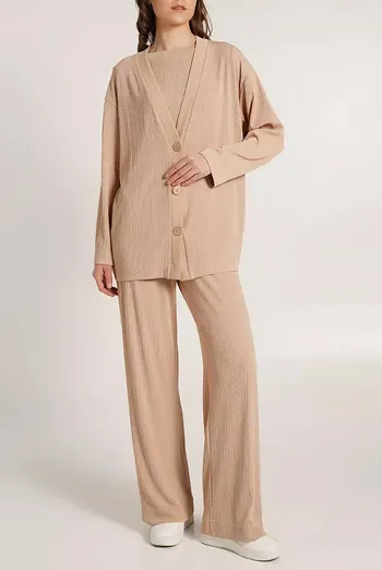 Комплект из трех вещей в рубчик RIPPLEWEAR 10101/260 Giulia (light beige), бежевый