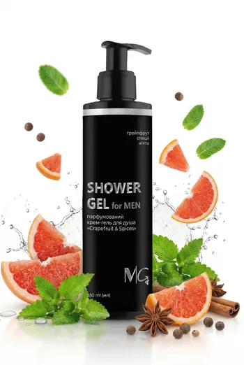 Мужской парфюмированный крем-гель для душа "Grapefruit & Spices" MG, 350 мл