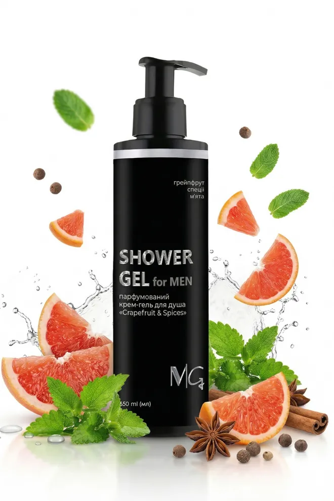 Мужской парфюмированный крем-гель для душа "Grapefruit & Spices" MG, 350 мл