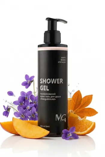 Крем-гель парфюмированный для душа "Mango & Violet" MG, 350 мл