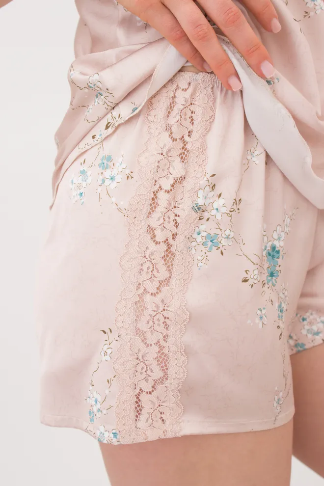 Пижама женская с шортами SAKURA 6032/051 Giulia (beige), бежевый