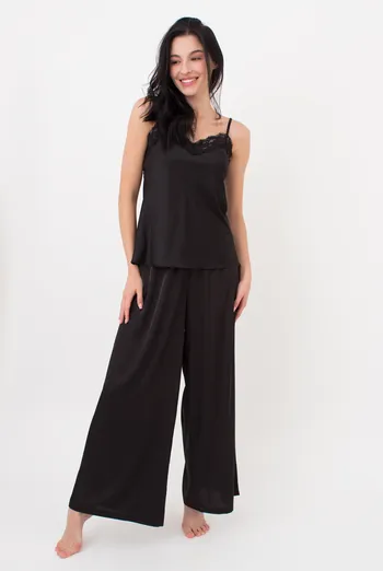 Пижама женская с широкими штанами HELENA 5008/051 Giulia (black), черный Пижама женская с широкими штанами HELENA 5008/051 Giulia (black), черный