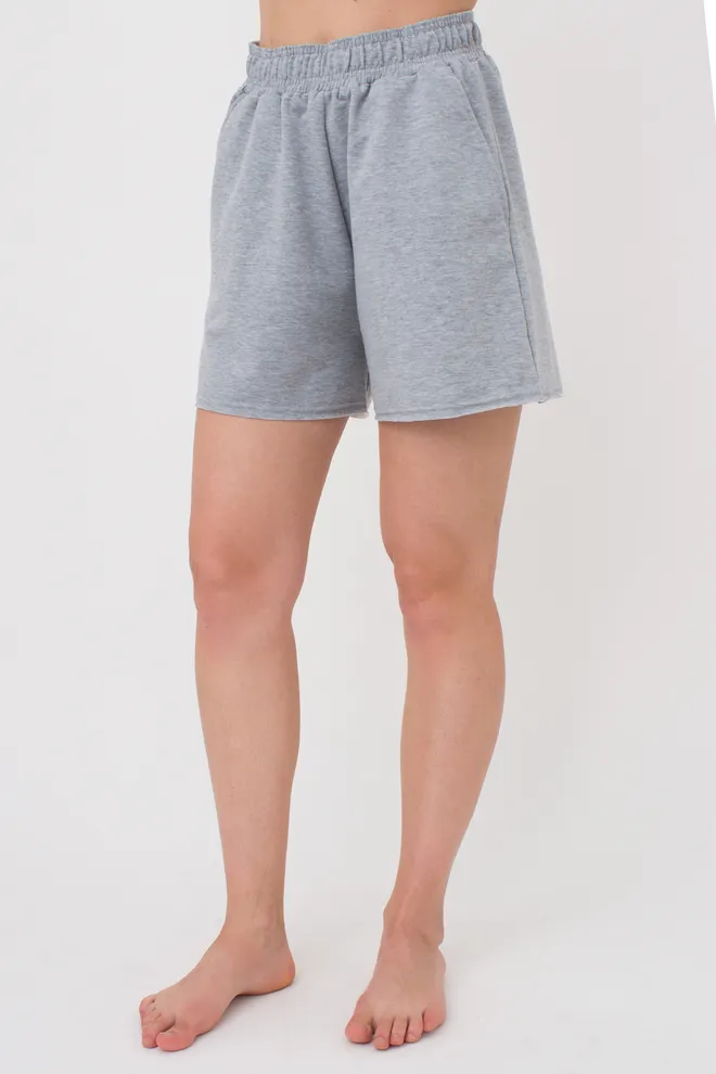 Женские шорты с необработанным краем STREET STYLE 4204/180 Giulia (light grey melange), серый