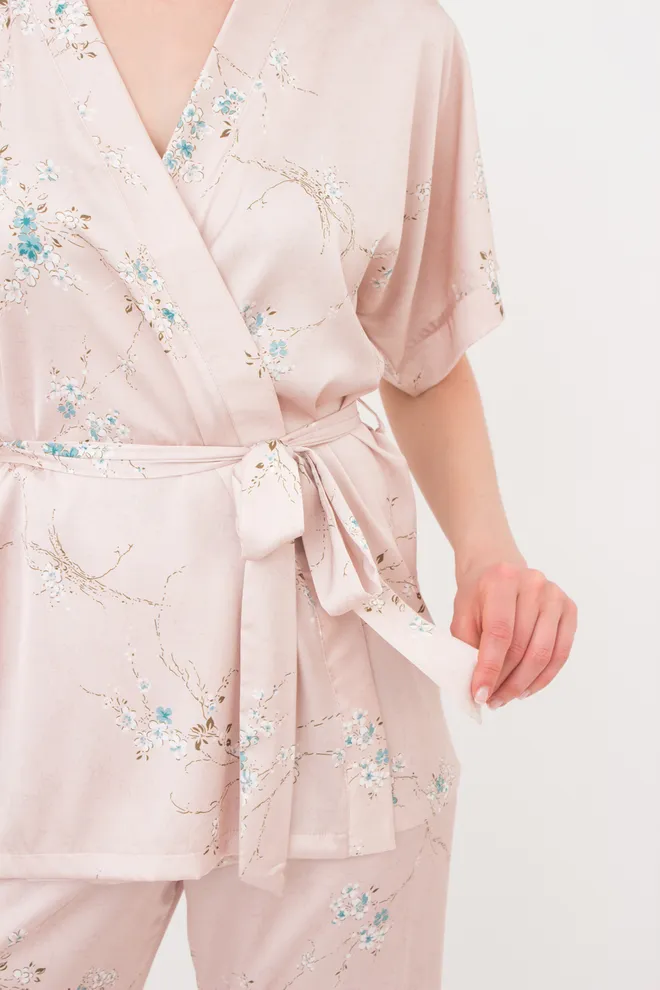 Жіночий комплект жакет та штани SAKURA 5603/050 Giulia (beige), бежевий