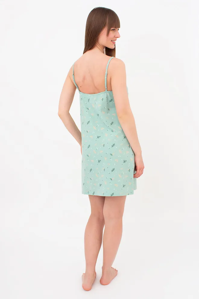 Хлопковая ночная рубашка SERENE GREENS 8021/010 Giulia (muted mint), зеленый