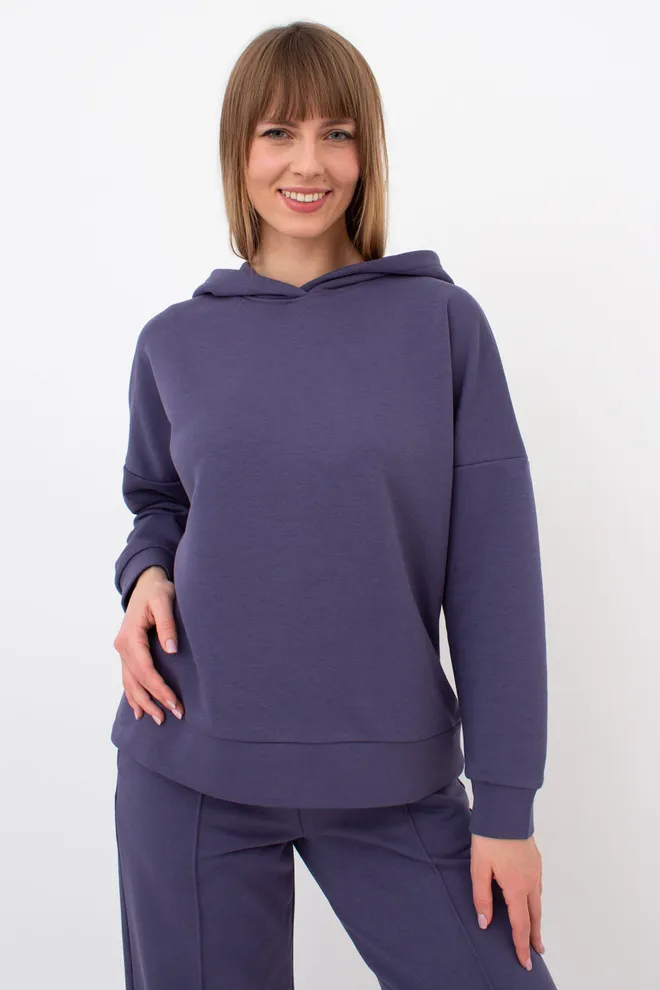 Хлопковое женское худи STREET STYLE 4424/160 Giulia (jeans), синий