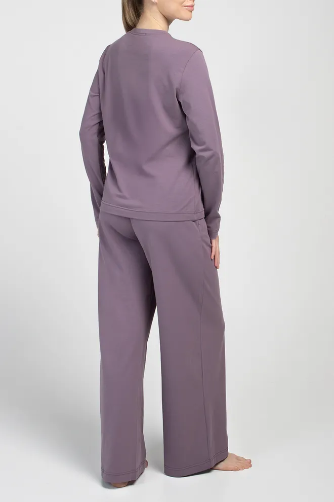 Хлопковый комплект EASY 5347/010 Giulia (muted mauve), фиолетовый