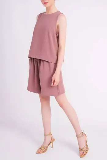 Женский комплект из жатого льна FLAWLESS 6701/260 Giulia (cocoa brown), коричневый Женский комплект из жатого льна FLAWLESS 6701/260 Giulia (cocoa brown), коричневый
