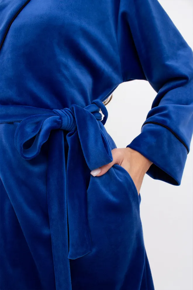 Халат теплый женский SOFT WINTER 7331/080 Giulia (navy), синий