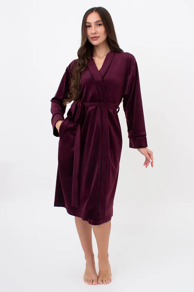 Халат теплый женский SOFT WINTER 7331/080 Giulia (winery), бордовый