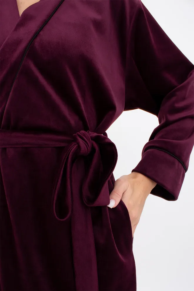 Халат теплый женский SOFT WINTER 7331/080 Giulia (winery), бордовый
