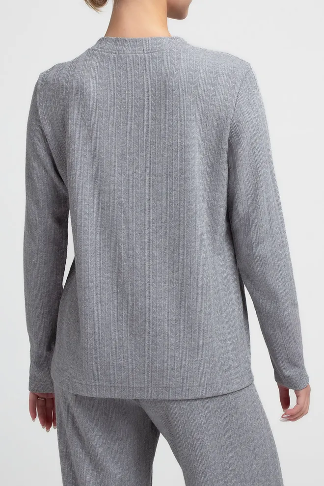 Трикотажная кофта на пуговицах SWAGGIT 4505/280 Giulia (grey), серый