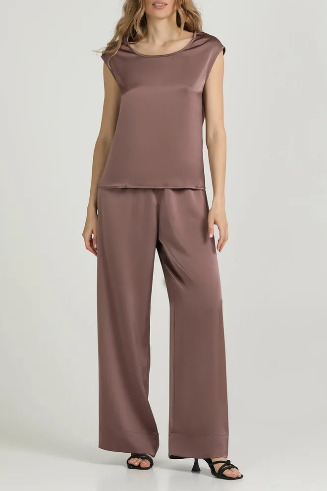 Комплект из шелка ROYAL SILK 5124/050 Giulia (cappuccino), коричневый