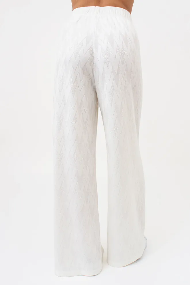 Комплект из ангоры футболка и штаны палаццо LIGHT ESSENCE 5122/250 Giulia (milk), белый