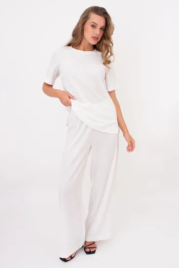 Комплект из жатки (футболка и штаны) RUMPLE RICH 5125/260 Giulia (milk), белый Комплект из жатки (футболка и штаны) RUMPLE RICH 5125/260 Giulia (milk), белый