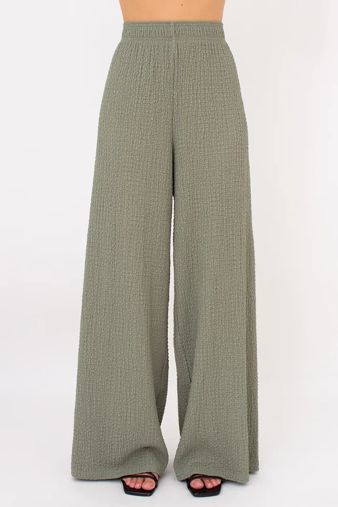 Комплект из жатой ткани (футболка и штаны) WHISPERED FOLDS 5123/260 Giulia (mint green), зелёный