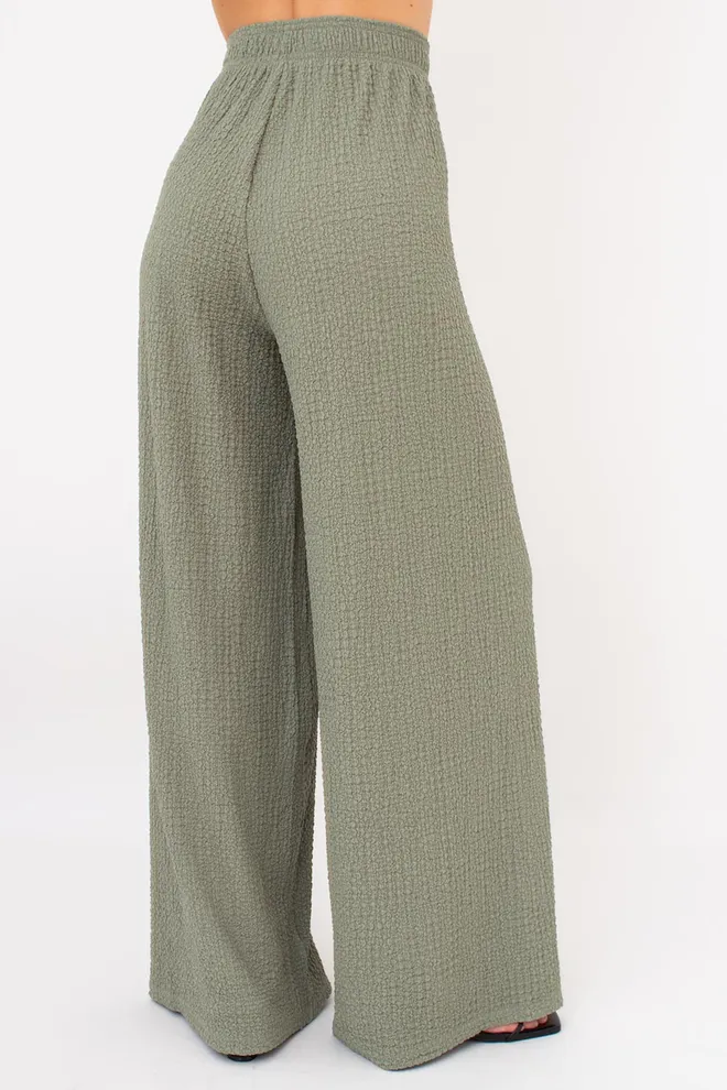 Комплект из жатой ткани (футболка и штаны) WHISPERED FOLDS 5123/260 Giulia (mint green), зелёный