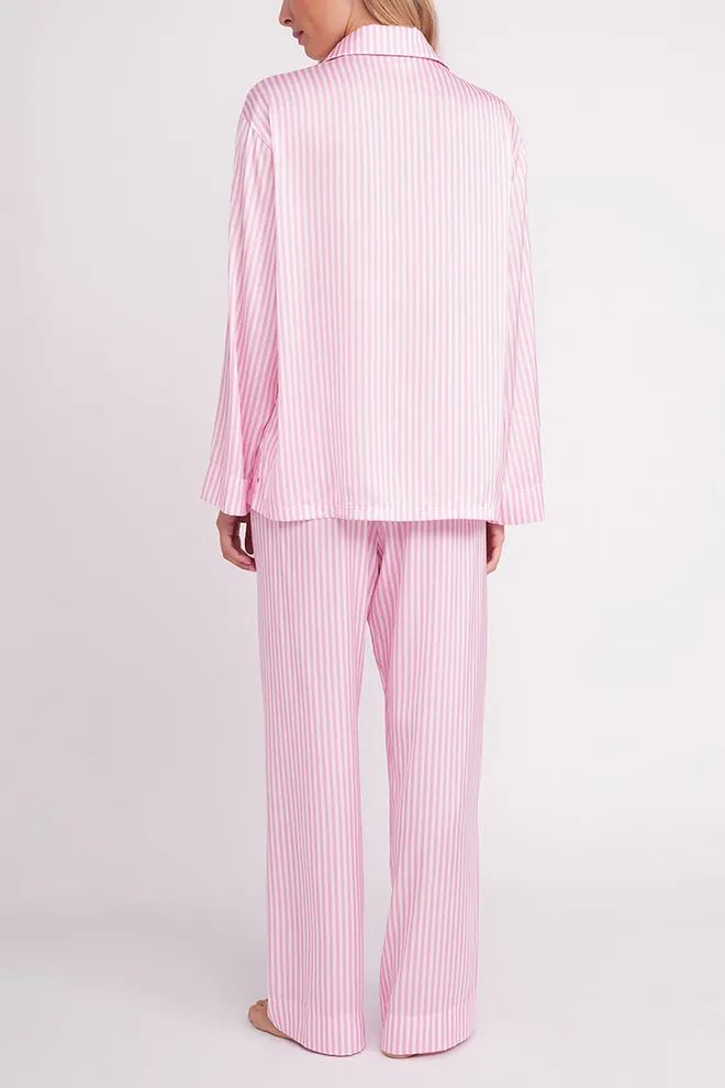 Піжама в смужку NAP QUEEN 5902/050 Giulia (white/amaranth pink), білий/рожевий