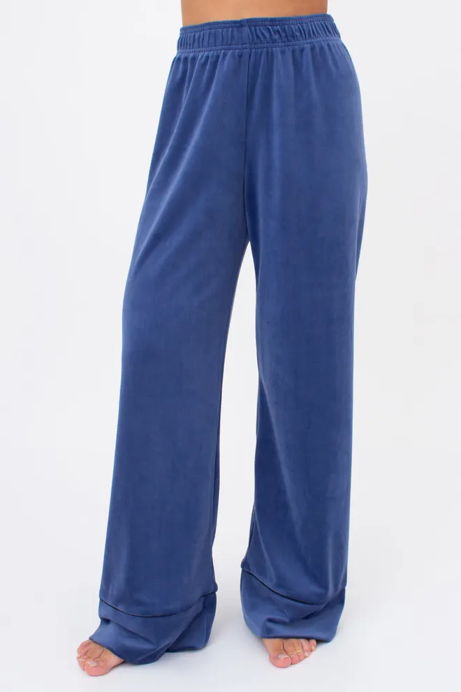 Комплект штаны и кофта на пуговицах с поясом SOFT WINTER 5509/080 Giulia (denim), синий