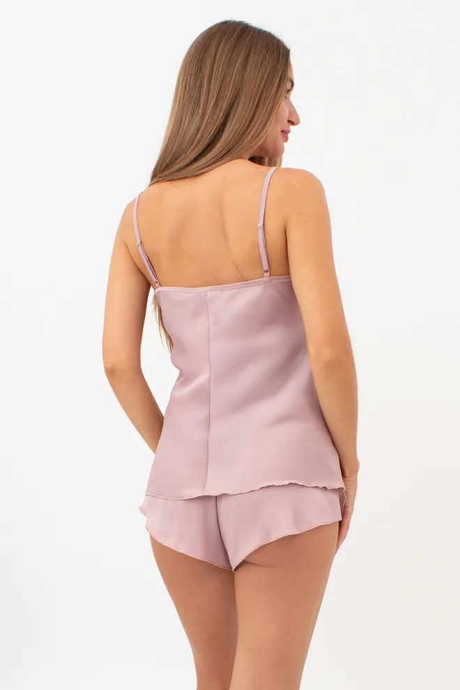 Пижама из жатого шелка CREME FOLD 6025/051 Giulia (soft rose), розовый