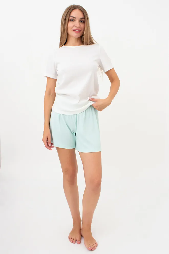 Футболка женская в рубчик RIB 4804/010 Giulia (milk), белый