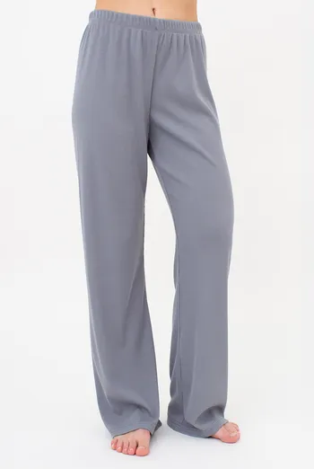 Штаны женские в рубчик RIB 4307/010 Giulia (grey), серый Штаны женские в рубчик RIB 4307/010 Giulia (grey), серый