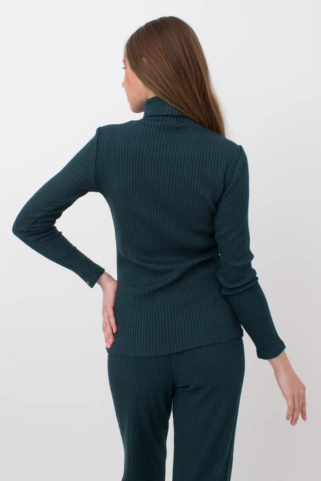 Теплая водолазка в рубчик WARMLY TOUCH 4902/150 Giulia (ocean), зеленый