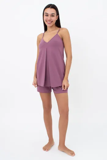 Женская пижама майка и шортики SEVILLA 6035/010 Giulia (dark powder), розовый Женская пижама майка и шортики SEVILLA 6035/010 Giulia (dark powder), розовый