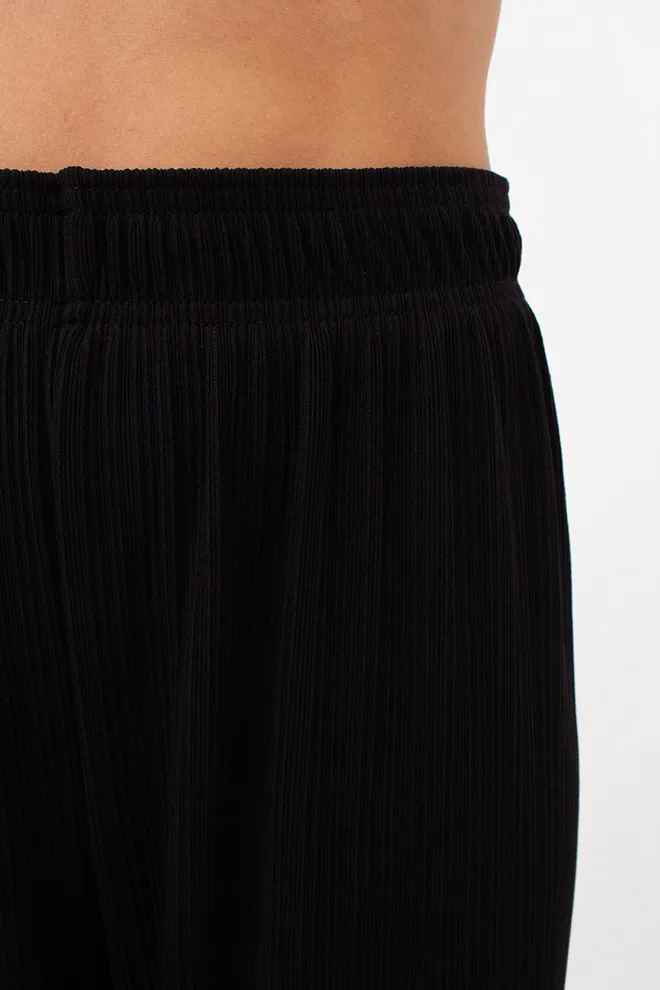 Женский комплект в рубчик лонгслив и штаны RIPPLEWEAR 5341/260 Giulia (black), черный