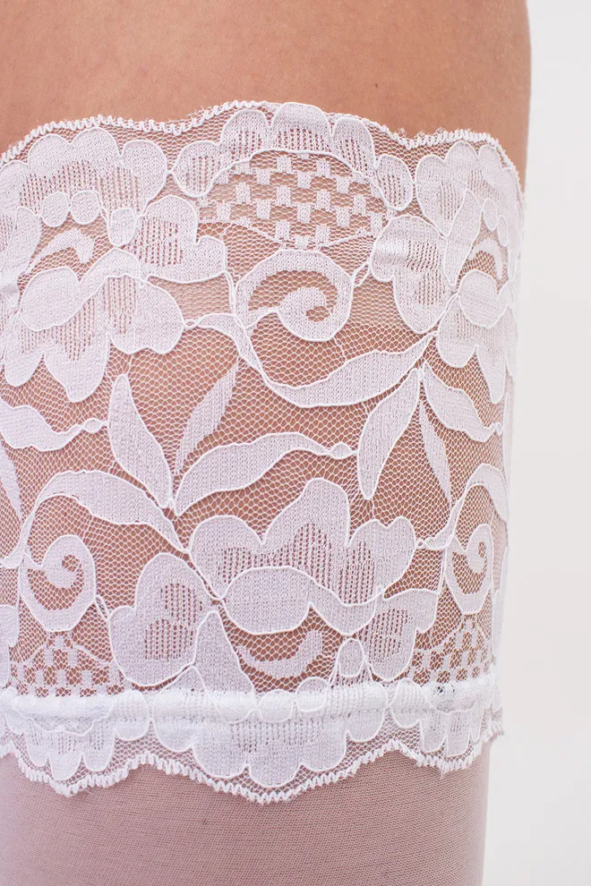 Чулки на силиконовой резинке Passion 20 den Giulia (bianco)