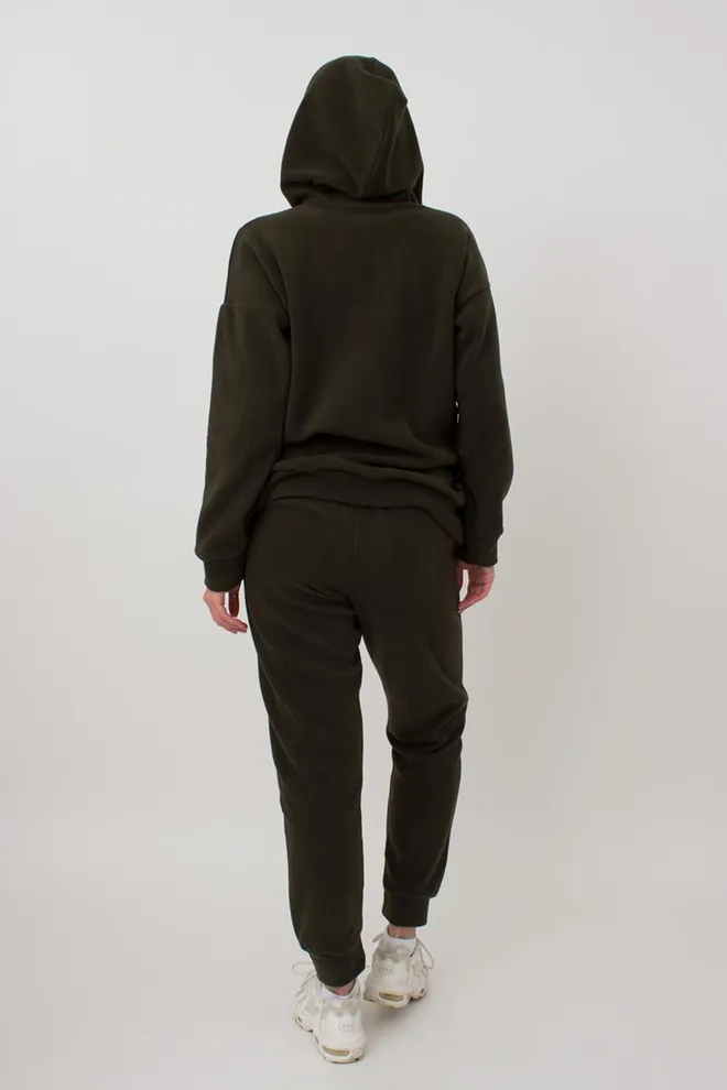 Женский спортивный костюм худи и штаны Street Style 5801/210 Giulia (khaki)