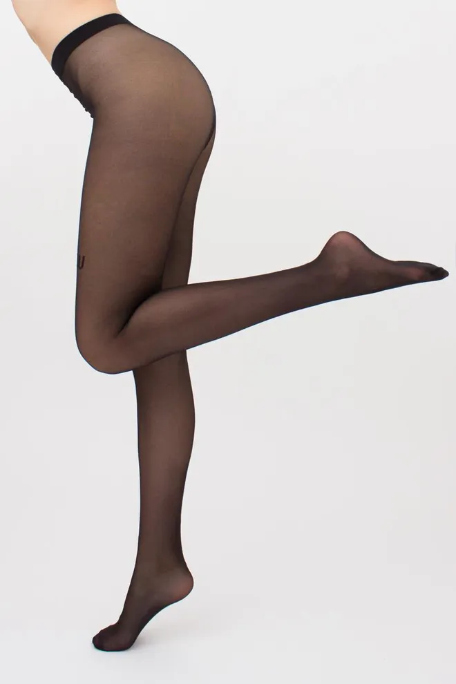 Колготки с рисунком и люрексом Adore 20 den model 5 Giulia (nero), черный