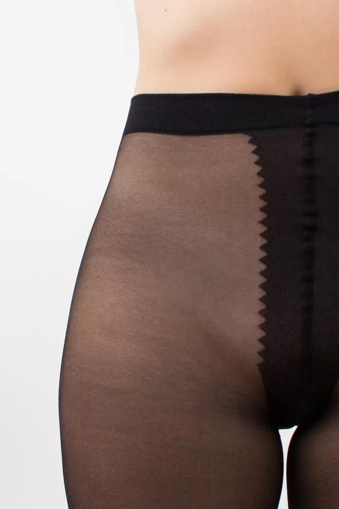 Колготки с рисунком и люрексом Adore 20 den model 5 Giulia (nero), черный