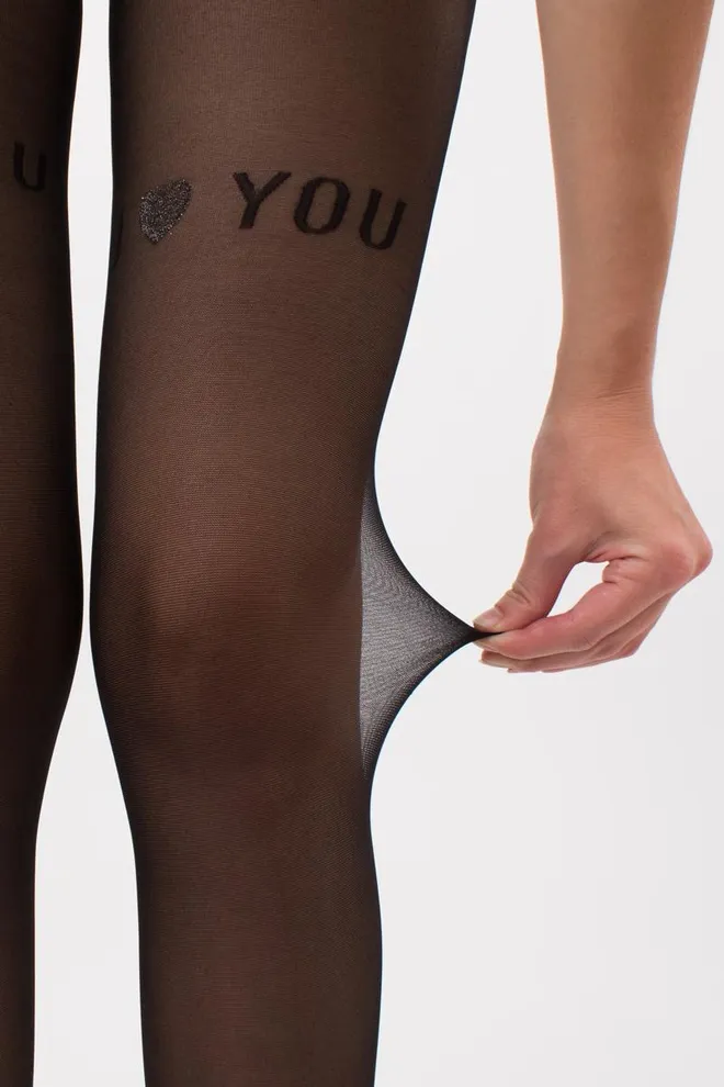 Колготки с рисунком и люрексом Adore 20 den model 5 Giulia (nero), черный