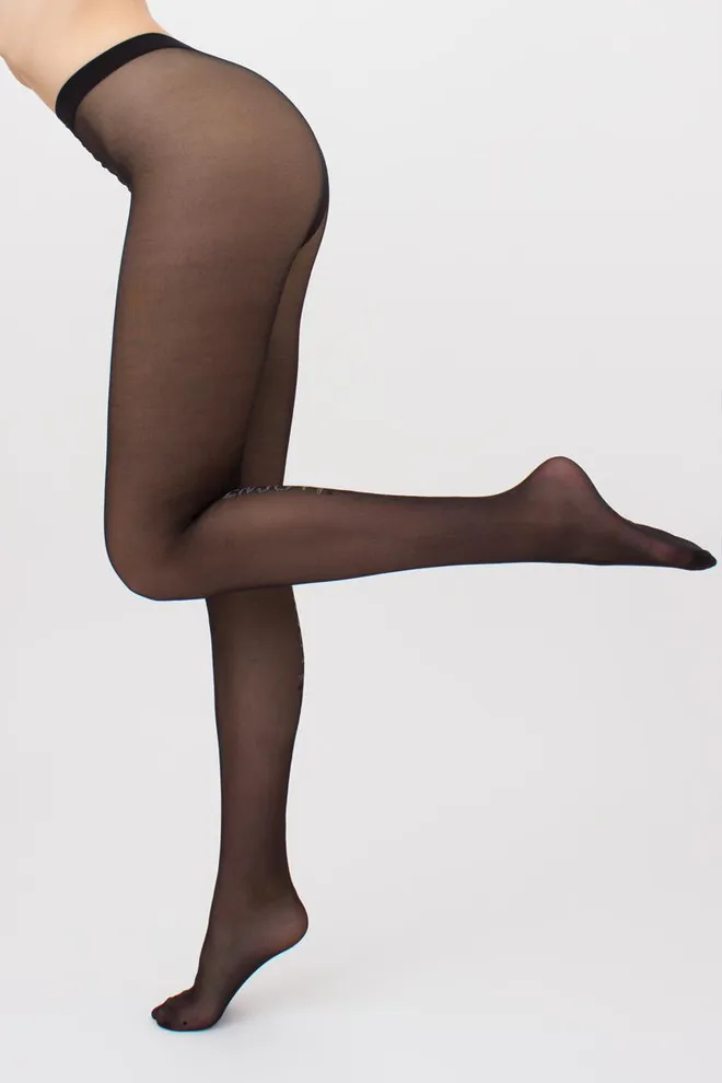 Колготки с рисунком и люрексом Adore 20 den model 6 Giulia (nero)