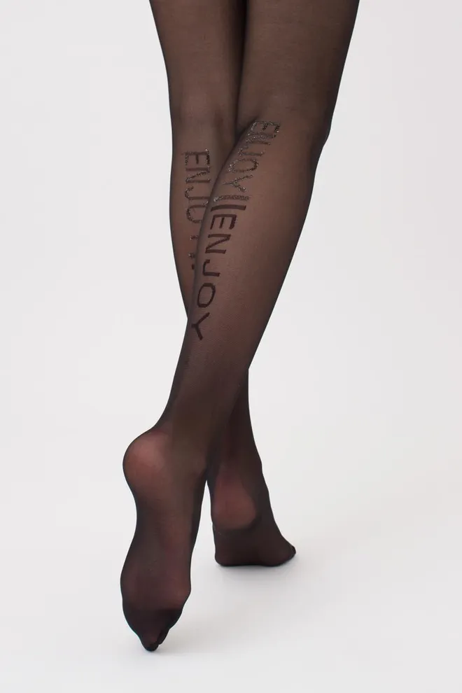 Колготки с рисунком и люрексом Adore 20 den model 6 Giulia (nero)