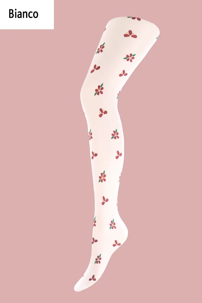 Детские колготки в цветочек Alana 20 den model 1 Giulia (bianco)
