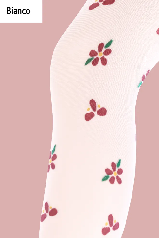 Детские колготки в цветочек Alana 20 den model 1 Giulia (bianco)