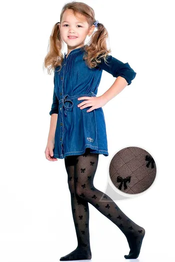 Детские колготки с бантиками Alexa 40 den model 2 Giulia (nero) Детские колготки с бантиками Alexa 40 den model 2 Giulia (nero)