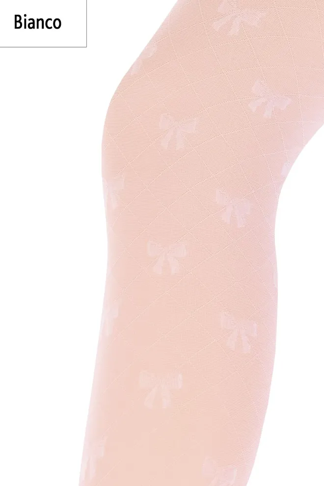 Детские колготки с бантиками Alexa 40 den model 2 Giulia (bianco)