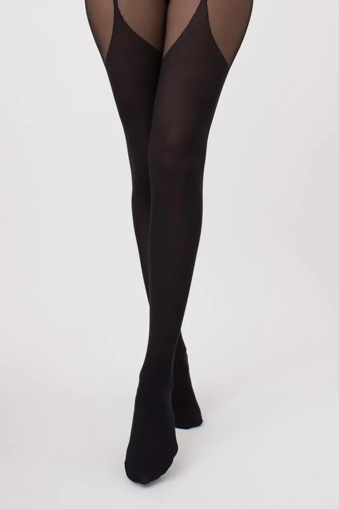 Колготки с имитацией чулок под пояс Alliance 60 model 3 Giulia (nero)