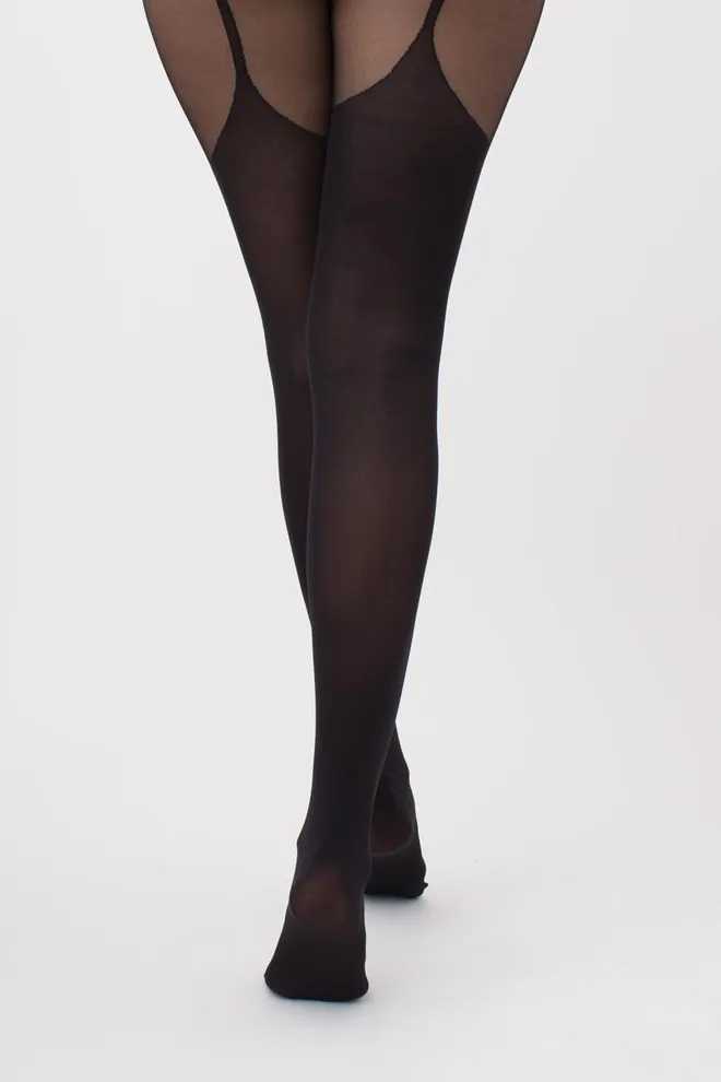 Колготки с имитацией чулок под пояс Alliance 60 model 3 Giulia (nero)