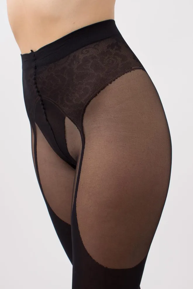 Колготки с имитацией чулок под пояс Alliance 60 model 3 Giulia (nero)