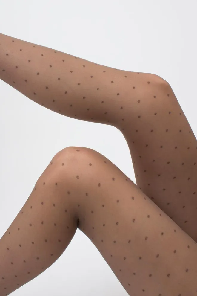 Колготки в горох Amalia 20 den model 1 Giulia (tabaco), коричневый