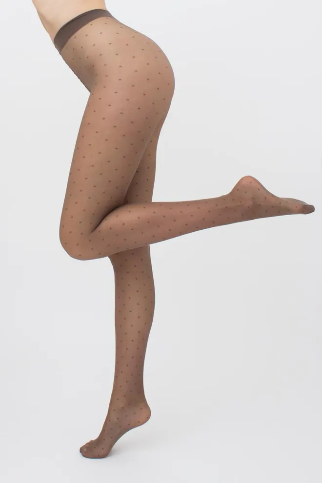 Колготки в горох Amalia 20 den model 1 Giulia (tabaco), коричневый